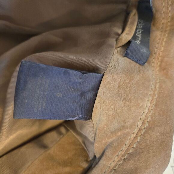 Liz Claiborne Tan Suede Lined Shirt Jacket - Picture 11 of 13